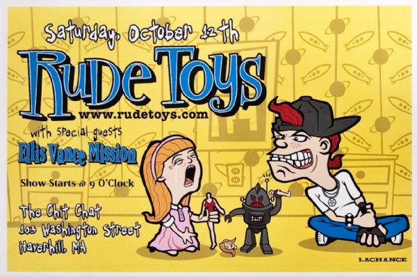 Rude Toys at The Chit Chat Original Posters - 2